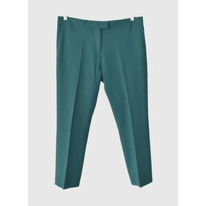 A5 PS PAUL SMITH Green Wool Flat Front Slash Pockets Trouser Pants Size 46 US 10